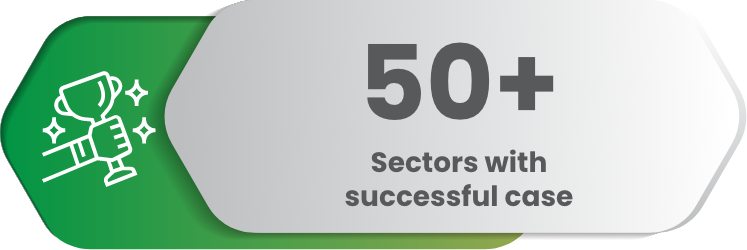 50+ Sectors with successful case